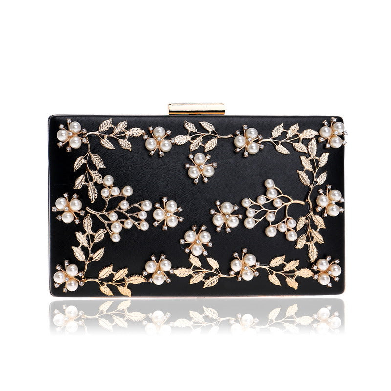 Clutch Bag Evening Bag Women's European And American Banquet Bag Flower Evening Bag