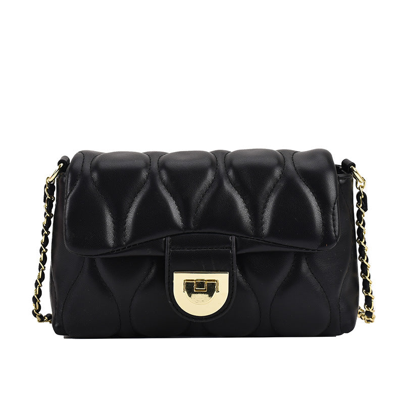Small Fresh Bag Women's New Rhombus Chain Bag Fashion Lady Style Shoulder Bag Soft PU Messenger Bag