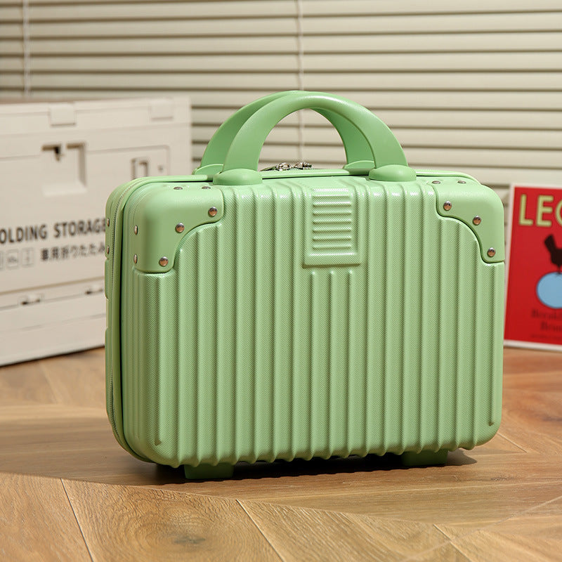 Vintage Luggage Mini Makeup Case 14-inch Small Box Gift Box 16-inch Carry-on Bag Storage Lock Box