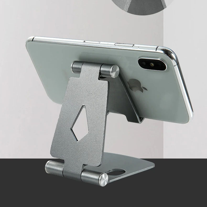 Aluminum Phablet Phone Universal Desktop Stand Double Folding Portable Telescopic Stand Folding Storage Multi Angle Adjustment