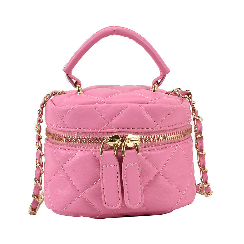 Mobile Phone Bag Summer New Women's Bag Chain Rhombus Messenger Bag Fashion Small Bag Hand-Held Lipstick Bag Women