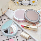 LED Lighted Mini Makeup Mirror 3X Magnifying Compact Travel Portable Sensing Lighting Touch Screen Makeup Mirror