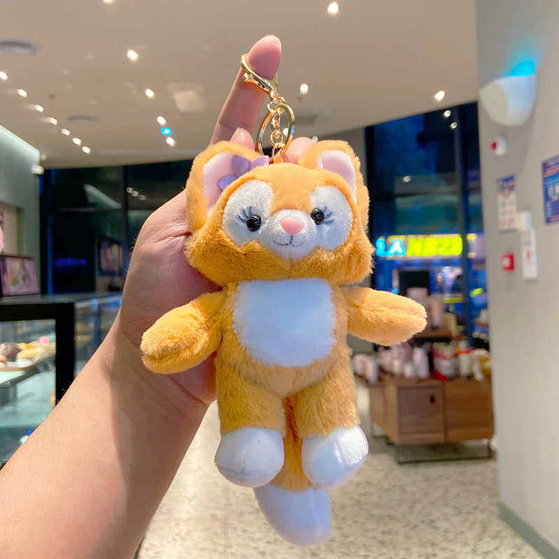 Lingna Belle Plush Key Chain Bag Doll Doll Bag Pendant Cute Couple Cartoon Pendant Key Chain