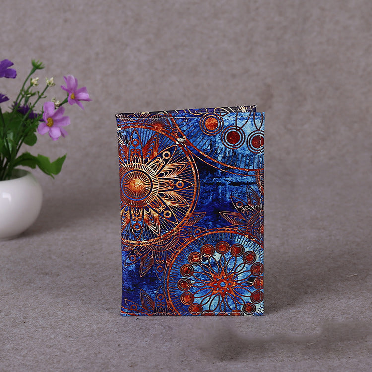 Passport Cover Color Printing Canvas Printing Travel Abroad Universal PU Leather Passport Clip Passport Book Travel