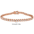 3mm Copper-Embedded Zirconia Bracelet Fashion Creative Round Bead Tennis Bracelet INS Style