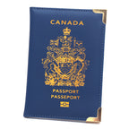 Canadian passport clip with copper feet and metal corners lightweight travel passport cover