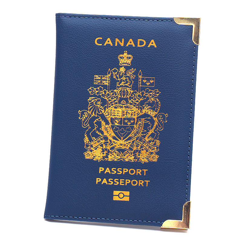 Canadian passport clip with copper feet and metal corners lightweight travel passport cover