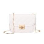 Small square bag embroidered diamond grid women's bag