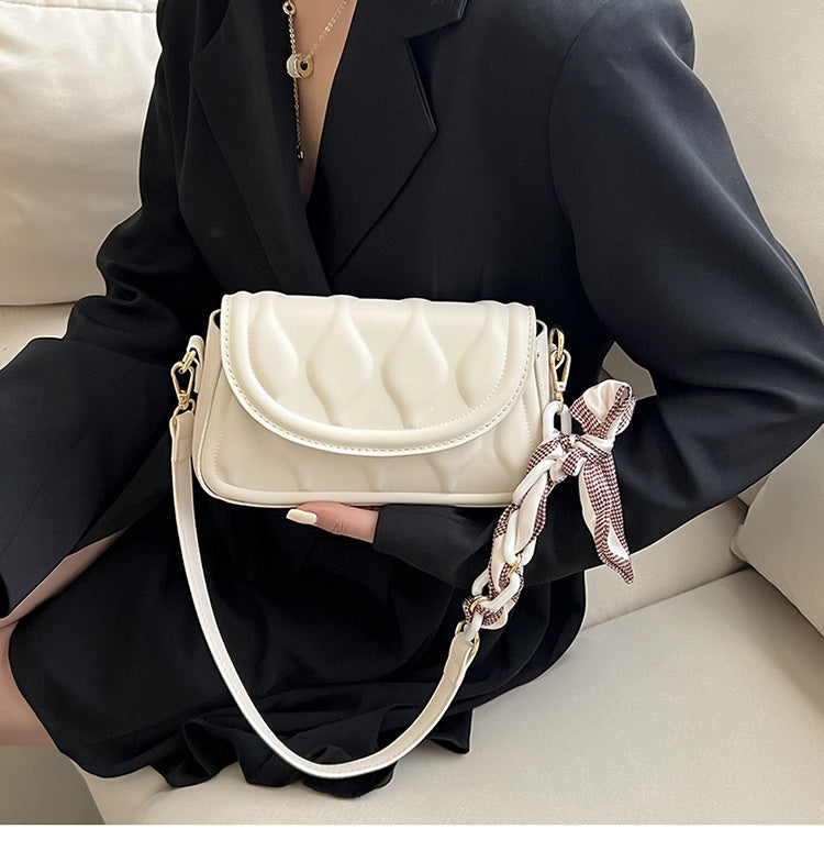 New Bag Shoulder Small Square Bag PU Texture Bag Women's Small Fresh Chain Messenger Bag Trendy Underarm Bag