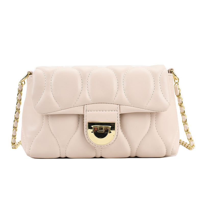 Small Fresh Bag Women's New Rhombus Chain Bag Fashion Lady Style Shoulder Bag Soft PU Messenger Bag