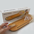 Mini Bowling Table Games Wooden Children's Educational Innovative Toys Solid Wood Parent-Child Fun Ball