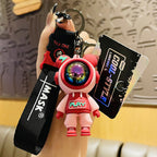 Net Red Couple Lightning Bear Keychain Girls Exquisite Cute Schoolbag Pendant Doll Boys Car Key Ornament