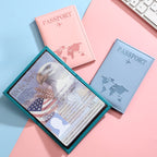 Passport Protection Cover PU Passport Clip Ticket Clip