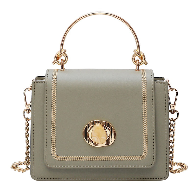 LEFTSIDE Leather Mini Crossbody Bags for Women Summer Shoulder Bag with Short Handle Female Phone Purses and Handbags