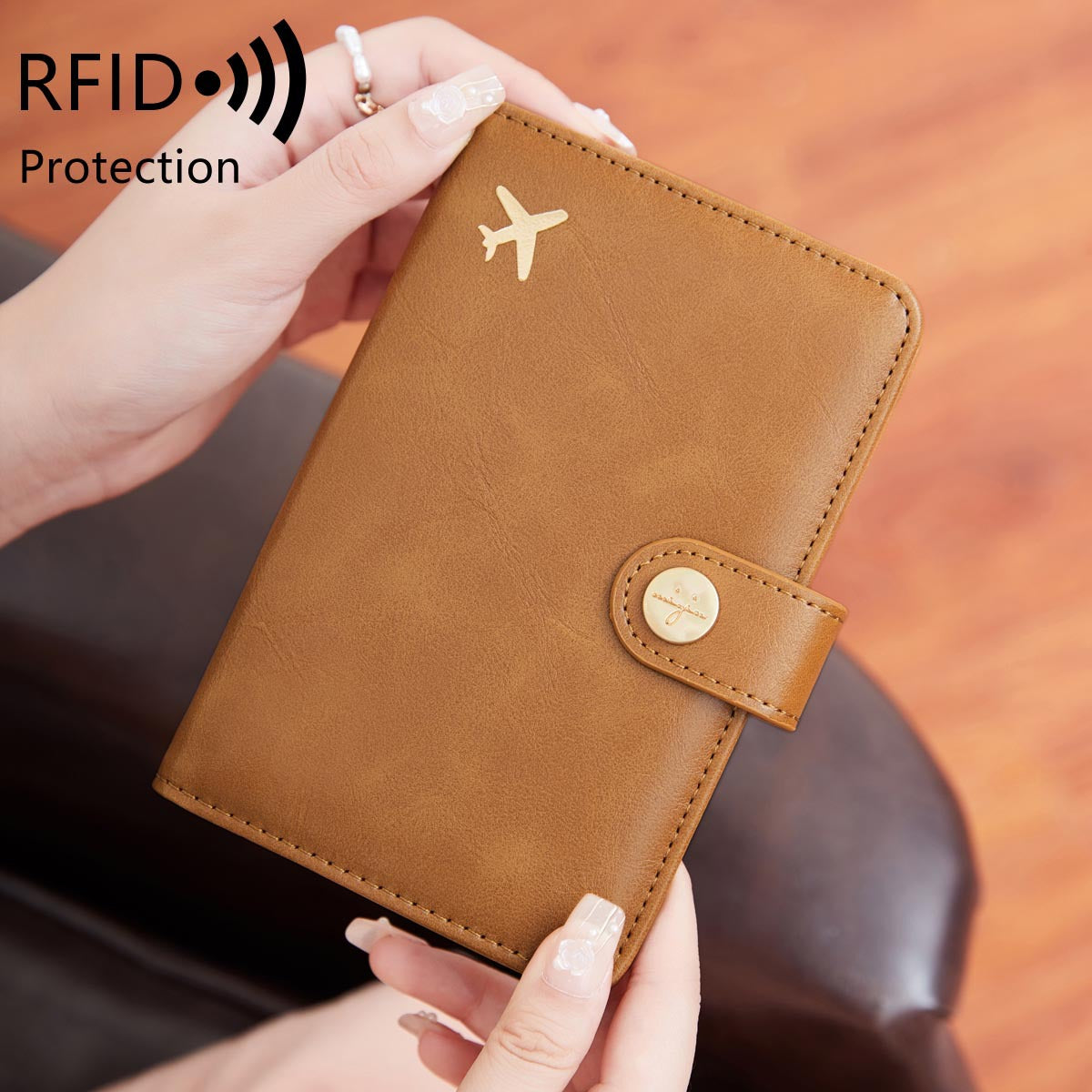 Travel passport bag simple and portable multifunctional passport holder document storage protective cover