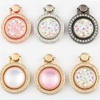 UVR Round Metal Diamond Finger Ring Smartphone Stand Holder Mobile Phone Holder Stand For iPhone Huawei All Smart Phone Sticker