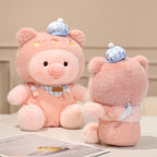 Cute Overalls Star Pig Plush Toy, Soft Comforting Doll for Kids, Adorable Pig Stuffed Animal Gift for Children