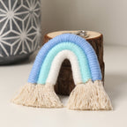New Cotton Thread Woven Rainbow Key Chain Car Woven Lanyard Creative Men's And Women's Key Chain