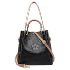 Handbag Women's Fashion Embossed Tote Bag Large Capacity Maternity Bucket Bag