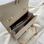 Summer Bag Women's New Korean Version Lace Flower Woven Bag Versatile Chain Bag Fashion One Shoulder Messenger Bag