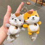 Plush Squirrel Bag Key Chain Cute Schoolbag Doll Couple Key Pendant Backpack Pendant Doll Key Chain