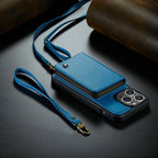 For iPhone14pro Plug-In Card 13pro Wallet Mobile Phone Case Samsung S22U Diagonal Straddle Mobile Phone Case