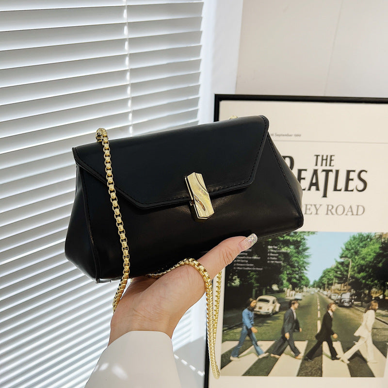 Fashion Small Fresh Women's Bag New Snake Bone Chain Bag Summer Shoulder Bag Lock Messenger Bag