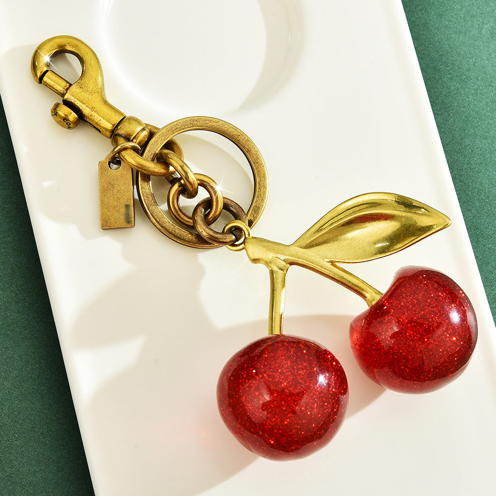 Cherry keychain bag pendant women's bag accessory pendant