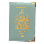 Canadian passport clip with copper feet and metal corners lightweight travel passport cover