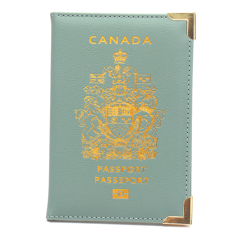 Canadian passport clip with copper feet and metal corners lightweight travel passport cover