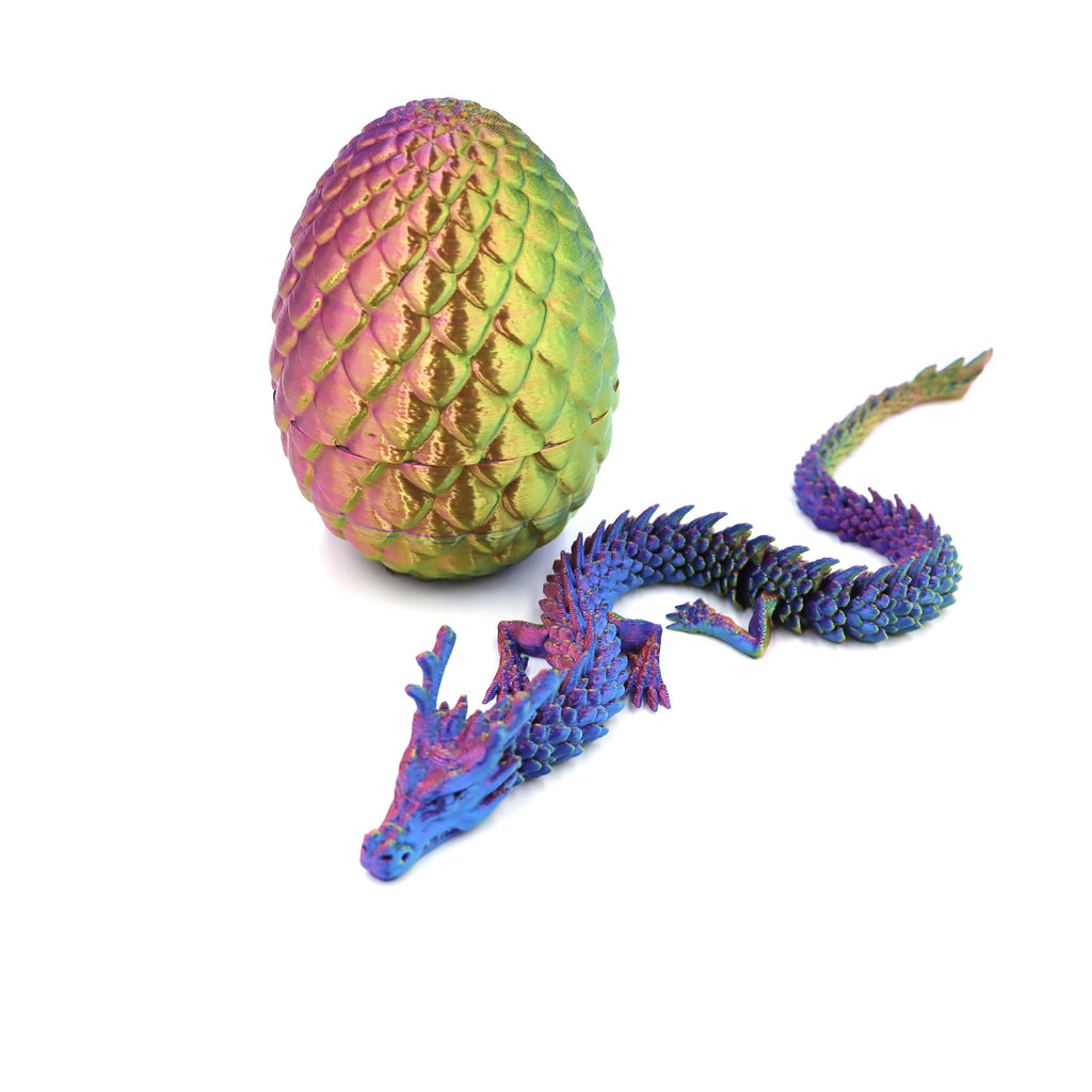 3D Printed Dragon Ornament Chinese Dragon Cross-border Dragon Egg 3D Printed Articulated Dragon Toy Figurine Gift Craft