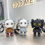 Building Blocks Cartoon Kaws Doll Key Chain Cute Couple Jewelry Key Pendant Bag Pendant Doll Key Chain