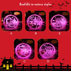 3D Halloween Hanging Lamp with Sucker Cup Window Light Decoration For Outdoor Indoor Halloween Party Decor Supplies