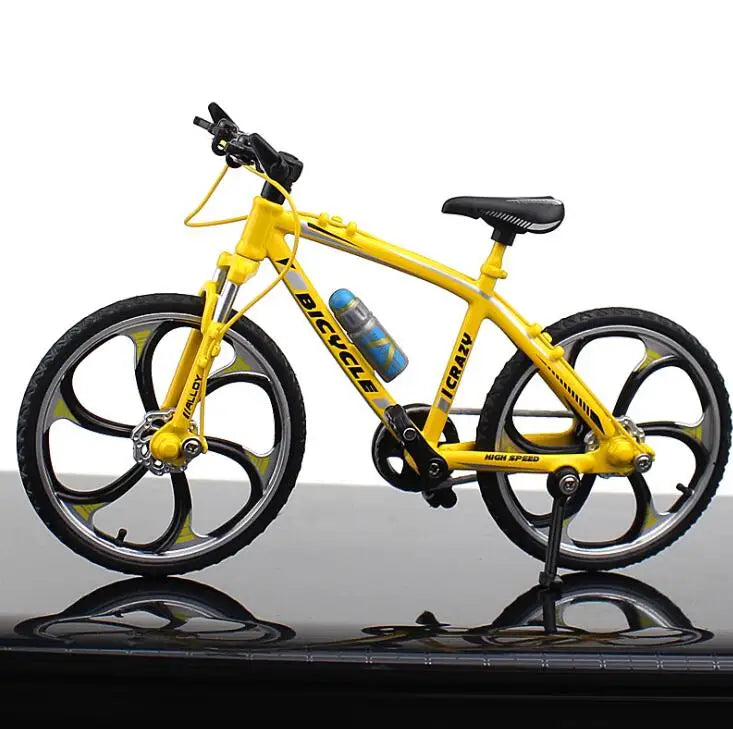 Mini 1:10 Alloy Bicycle Model Diecast Metal Finger Mountain bike Racing Toy Bend Road Simulation Collection Toys for children