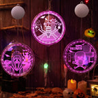 3D Halloween Hanging Lamp with Sucker Cup Window Light Decoration For Outdoor Indoor Halloween Party Decor Supplies